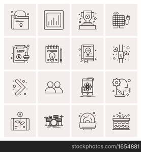 16 Universal Business Icons Vector. Creative Icon Illustration to use in web and Mobile Related project.