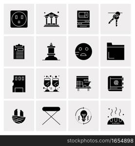 16 Universal Business Icons Vector. Creative Icon Illustration to use in web and Mobile Related project.