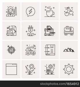 16 Universal Business Icons Vector. Creative Icon Illustration to use in web and Mobile Related project.