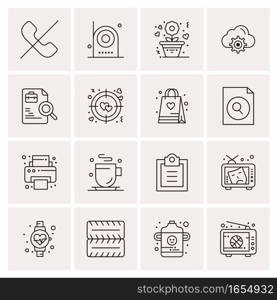 16 Universal Business Icons Vector. Creative Icon Illustration to use in web and Mobile Related project.