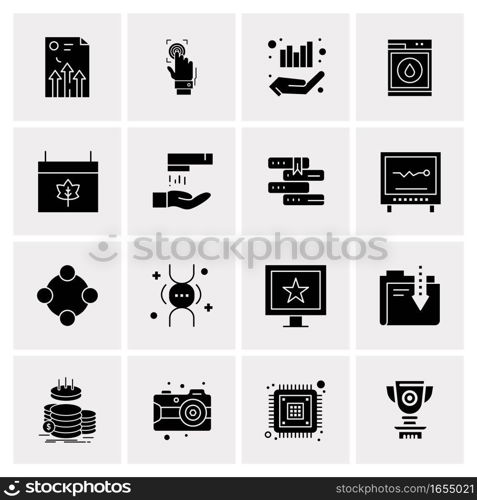 16 Universal Business Icons Vector. Creative Icon Illustration to use in web and Mobile Related project.