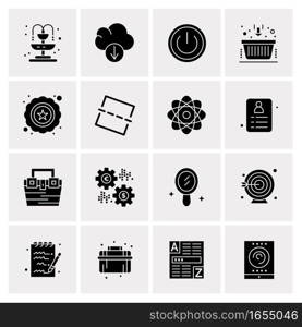 16 Universal Business Icons Vector. Creative Icon Illustration to use in web and Mobile Related project.