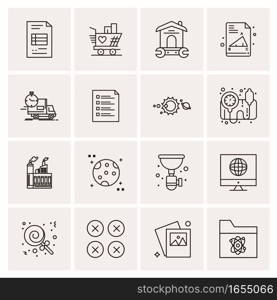 16 Universal Business Icons Vector. Creative Icon Illustration to use in web and Mobile Related project.