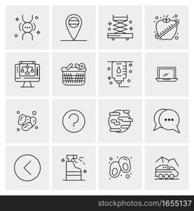 16 Universal Business Icons Vector. Creative Icon Illustration to use in web and Mobile Related project.