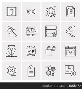 16 Universal Business Icons Vector. Creative Icon Illustration to use in web and Mobile Related project.