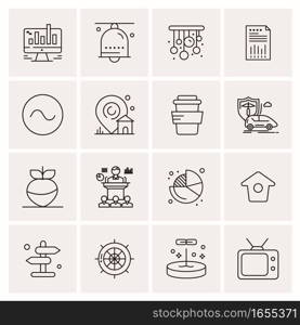 16 Universal Business Icons Vector. Creative Icon Illustration to use in web and Mobile Related project.