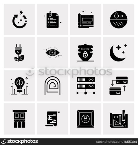 16 Universal Business Icons Vector. Creative Icon Illustration to use in web and Mobile Related project.