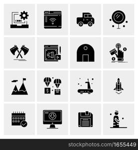 16 Universal Business Icons Vector. Creative Icon Illustration to use in web and Mobile Related project.