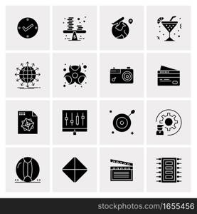 16 Universal Business Icons Vector. Creative Icon Illustration to use in web and Mobile Related project.