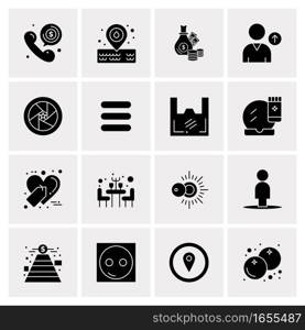 16 Universal Business Icons Vector. Creative Icon Illustration to use in web and Mobile Related project.