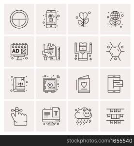 16 Universal Business Icons Vector. Creative Icon Illustration to use in web and Mobile Related project.