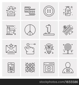 16 Universal Business Icons Vector. Creative Icon Illustration to use in web and Mobile Related project.