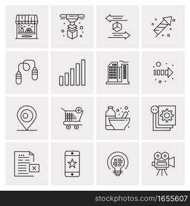 16 Universal Business Icons Vector. Creative Icon Illustration to use in web and Mobile Related project.