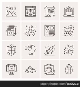 16 Universal Business Icons Vector. Creative Icon Illustration to use in web and Mobile Related project.