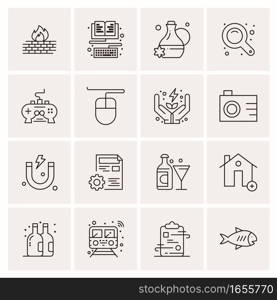 16 Universal Business Icons Vector. Creative Icon Illustration to use in web and Mobile Related project.