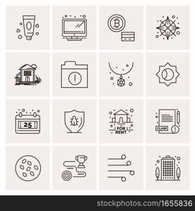 16 Universal Business Icons Vector. Creative Icon Illustration to use in web and Mobile Related project.