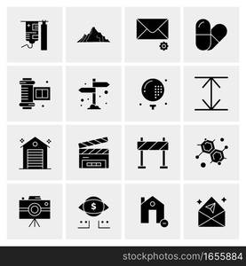 16 Universal Business Icons Vector. Creative Icon Illustration to use in web and Mobile Related project.