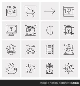 16 Universal Business Icons Vector. Creative Icon Illustration to use in web and Mobile Related project.