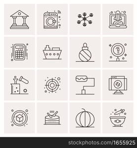 16 Universal Business Icons Vector. Creative Icon Illustration to use in web and Mobile Related project.