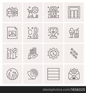 16 Universal Business Icons Vector. Creative Icon Illustration to use in web and Mobile Related project.