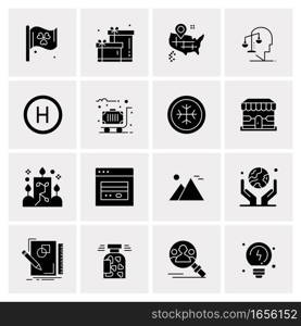 16 Universal Business Icons Vector. Creative Icon Illustration to use in web and Mobile Related project.