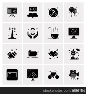 16 Universal Business Icons Vector. Creative Icon Illustration to use in web and Mobile Related project.