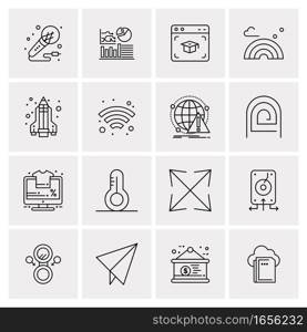 16 Universal Business Icons Vector. Creative Icon Illustration to use in web and Mobile Related project.