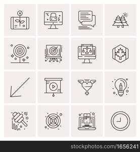 16 Universal Business Icons Vector. Creative Icon Illustration to use in web and Mobile Related project.