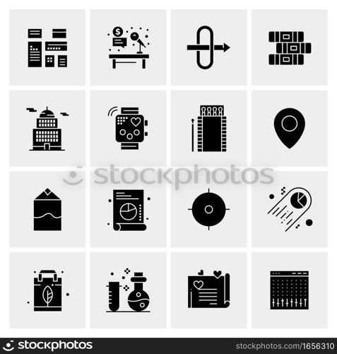 16 Universal Business Icons Vector. Creative Icon Illustration to use in web and Mobile Related project.