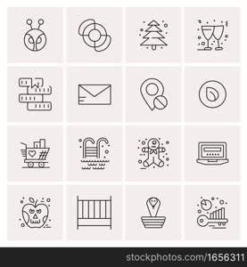 16 Universal Business Icons Vector. Creative Icon Illustration to use in web and Mobile Related project.