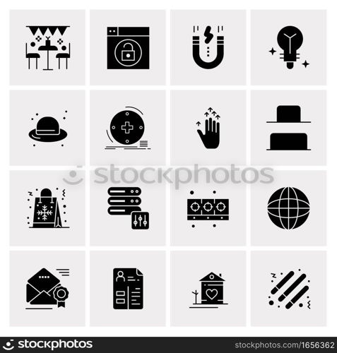 16 Universal Business Icons Vector. Creative Icon Illustration to use in web and Mobile Related project.