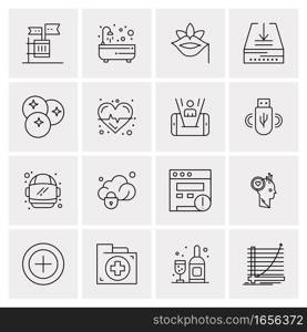 16 Universal Business Icons Vector. Creative Icon Illustration to use in web and Mobile Related project.