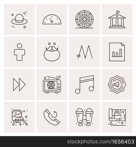 16 Universal Business Icons Vector. Creative Icon Illustration to use in web and Mobile Related project.