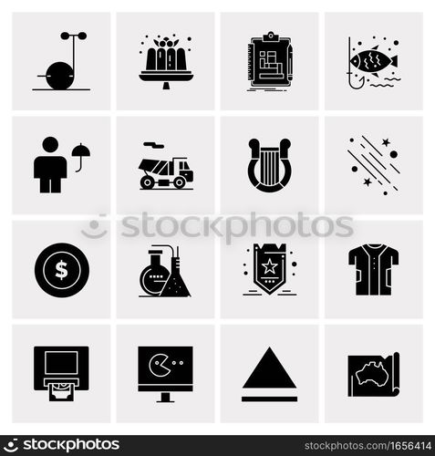 16 Universal Business Icons Vector. Creative Icon Illustration to use in web and Mobile Related project.