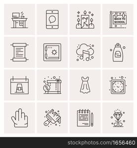 16 Universal Business Icons Vector. Creative Icon Illustration to use in web and Mobile Related project.