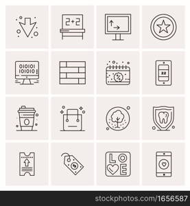 16 Universal Business Icons Vector. Creative Icon Illustration to use in web and Mobile Related project.