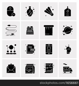 16 Universal Business Icons Vector. Creative Icon Illustration to use in web and Mobile Related project.