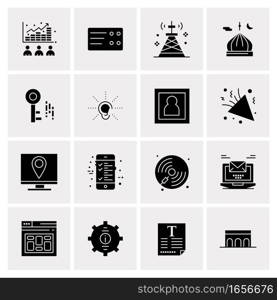 16 Universal Business Icons Vector. Creative Icon Illustration to use in web and Mobile Related project.