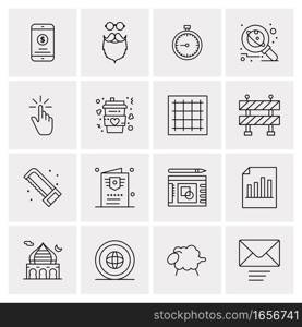 16 Universal Business Icons Vector. Creative Icon Illustration to use in web and Mobile Related project.