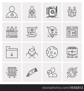 16 Universal Business Icons Vector. Creative Icon Illustration to use in web and Mobile Related project.