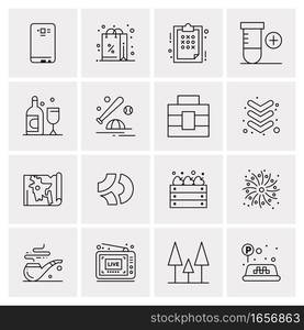 16 Universal Business Icons Vector. Creative Icon Illustration to use in web and Mobile Related project.