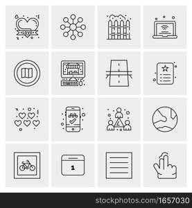 16 Universal Business Icons Vector. Creative Icon Illustration to use in web and Mobile Related project.