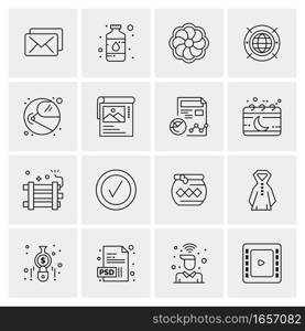 16 Universal Business Icons Vector. Creative Icon Illustration to use in web and Mobile Related project.