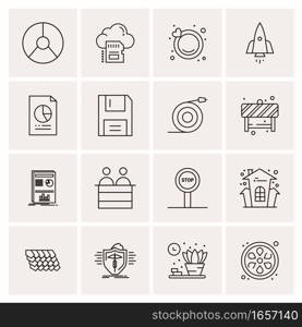 16 Universal Business Icons Vector. Creative Icon Illustration to use in web and Mobile Related project.