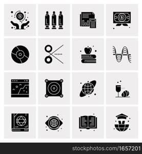 16 Universal Business Icons Vector. Creative Icon Illustration to use in web and Mobile Related project.