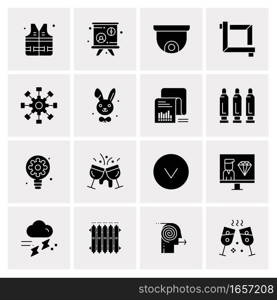 16 Universal Business Icons Vector. Creative Icon Illustration to use in web and Mobile Related project.