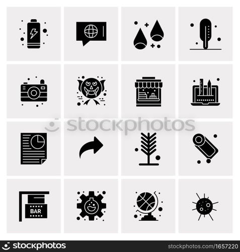 16 Universal Business Icons Vector. Creative Icon Illustration to use in web and Mobile Related project.