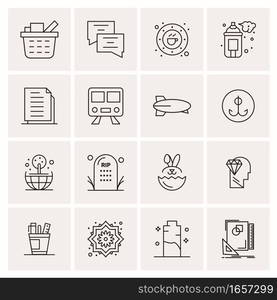 16 Universal Business Icons Vector. Creative Icon Illustration to use in web and Mobile Related project.