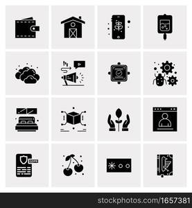 16 Universal Business Icons Vector. Creative Icon Illustration to use in web and Mobile Related project.