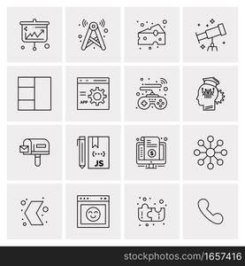 16 Universal Business Icons Vector. Creative Icon Illustration to use in web and Mobile Related project.